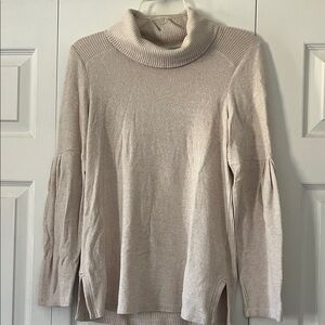 Anthropologie Saturday Sunday Turtleneck Bell-Sleeve Sweater - Cream